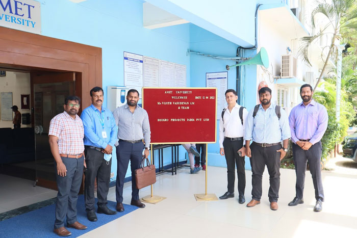 Mr. Vijith Vasudevan, General Manager and Team, M/s. Deugro Projects India Pvt Ltd, visited to recruit our students from AMET Business School, on 12 Apr 2022
