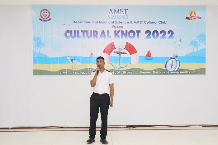 Cultural Knot 2022, organised by Dept. of Nautical Science and AMET Cultural Club, on 27 May 2022