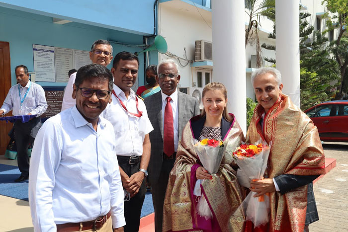 Capt. Sartaj Gill, Global Director Crew Culture Competence and Ms. Tatyana Melnychenko, Head of Global Cadet Program, M/s. V-Group visited our campus, on 17 Jun 2022