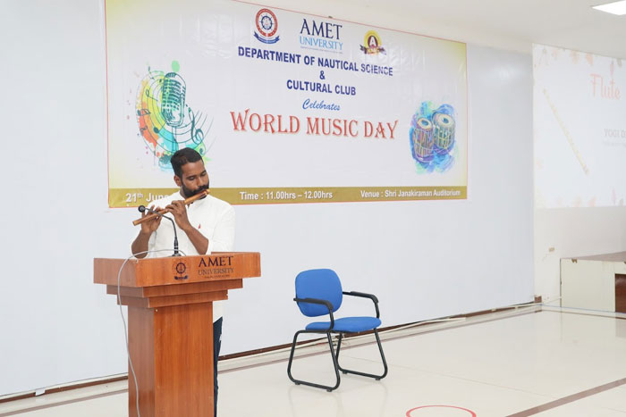 World Music Day, organized by Dept. of Nautical Science and Cultural Club, on 21 Jun 2022