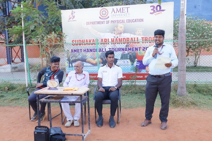 Sudhakar Ari Handball Trophy - AMET Handball Tournament 2022-23, organized by Dept. of Physical Education on 02 Mar 2023