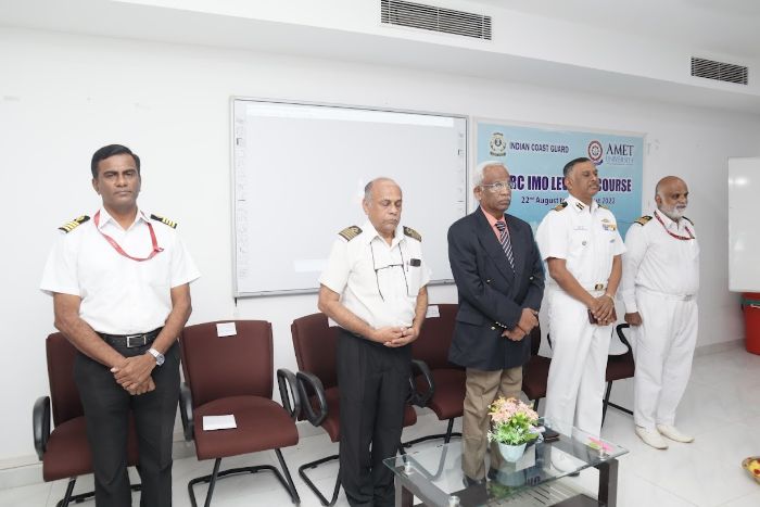 Indian Coast Guard and AMET organized inaugural function of OPRC IMO LEVEL - 2 Course, on 22 Aug 2022