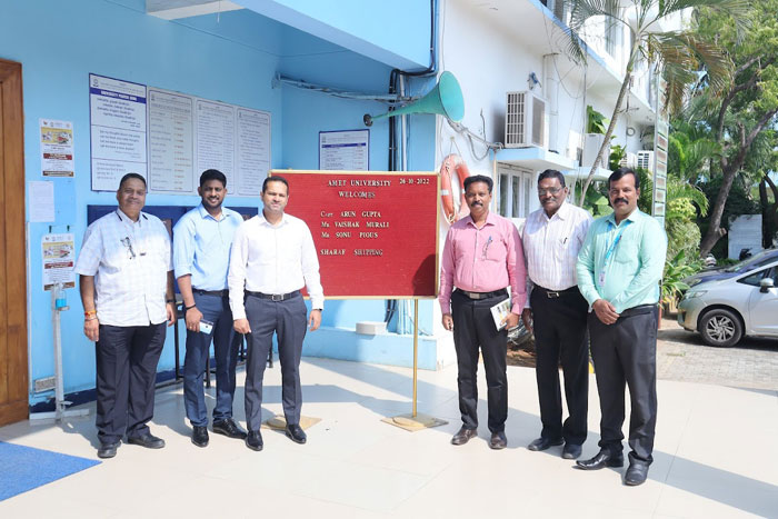 Capt.Arun Gupta, Mr.Vaishak Murali, Mr.Sonu Pious, M/s.Sharaf Shipping visited to our campus, on 26 Oct 2022