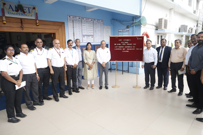 Mr.Kamal Uddin Ahemed, CEO and Capt. Mahesh Garimella, GM M/s.Goodwood Shipmanagement Pte Ltd., Singapore, visited our campus on 31.08.2024